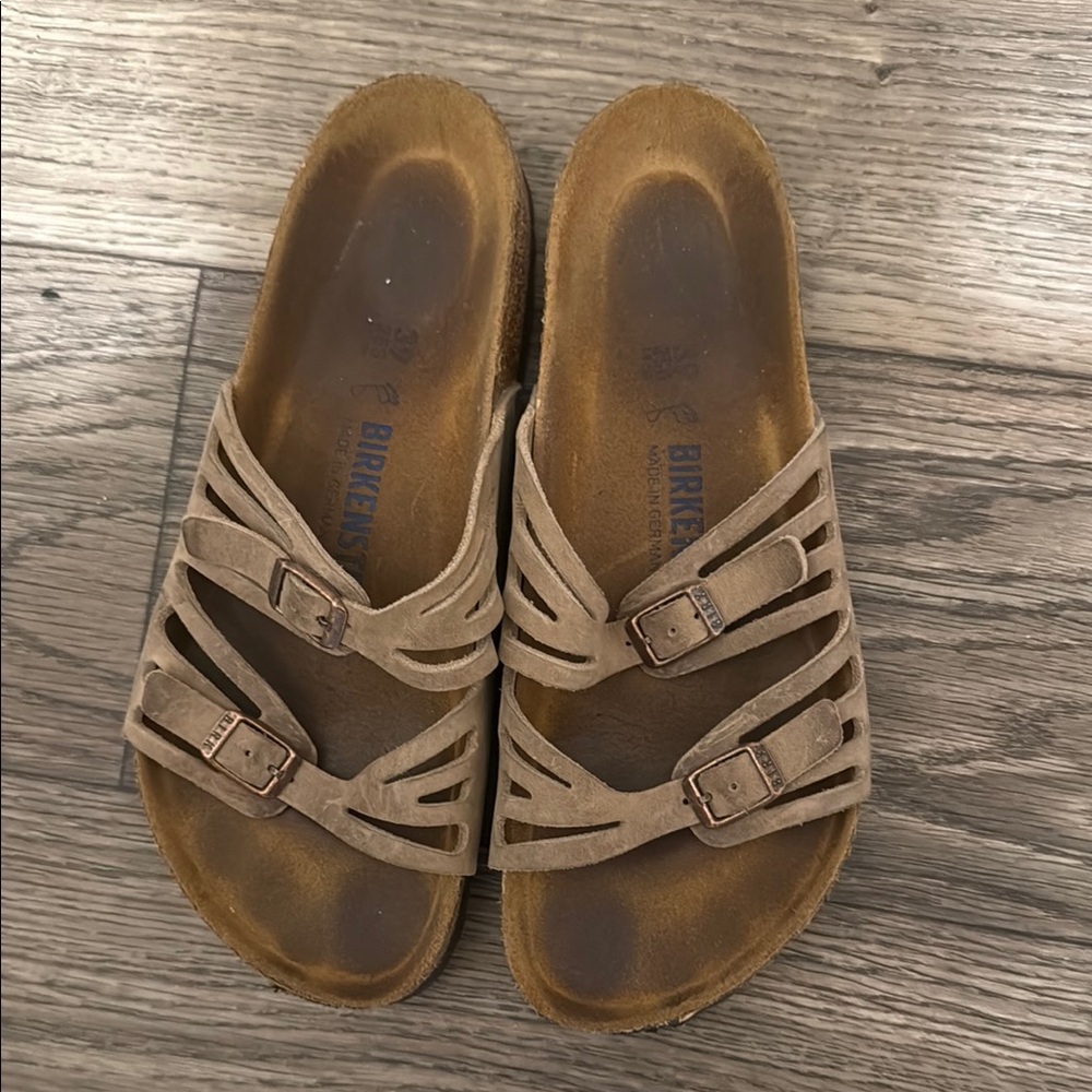 Birkenstock Light Brown Strappy Sandals